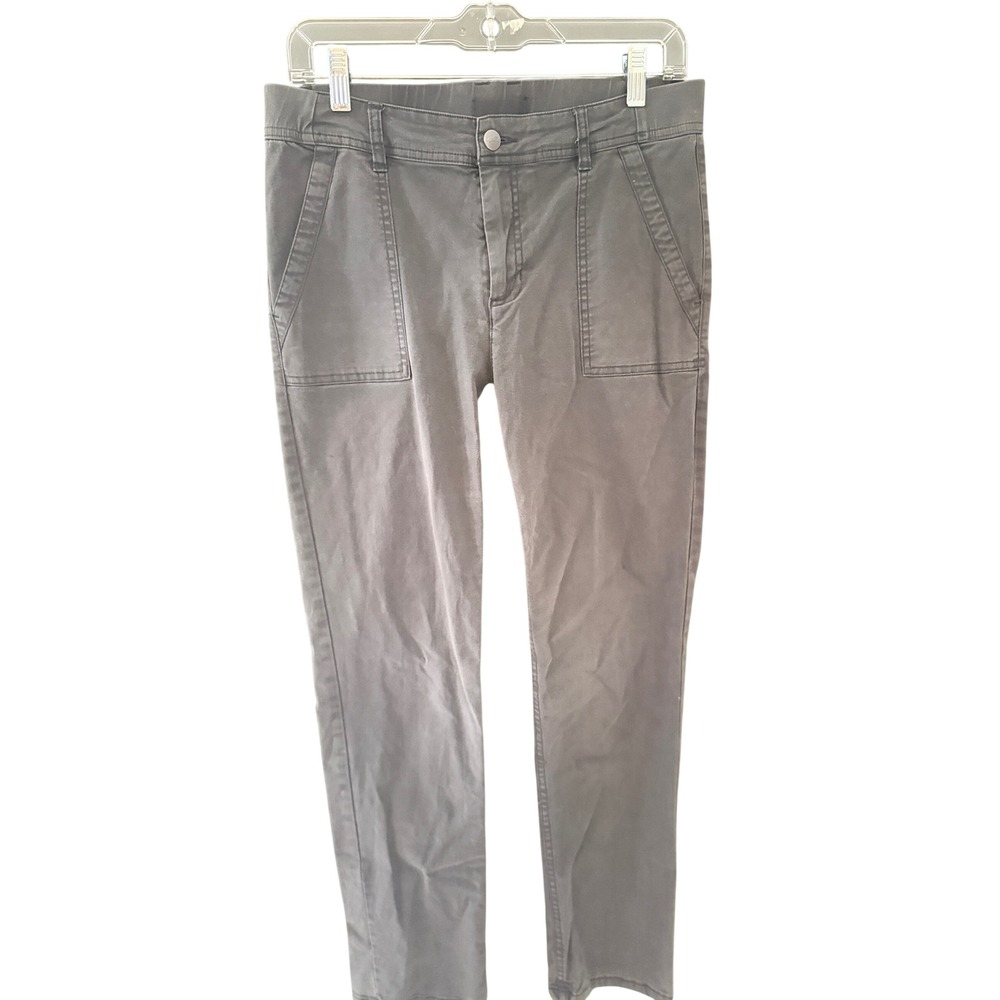 Horny Toad Size 8 Womens Charcoal Gray Utility Patch Pocket Straight Leg Pants